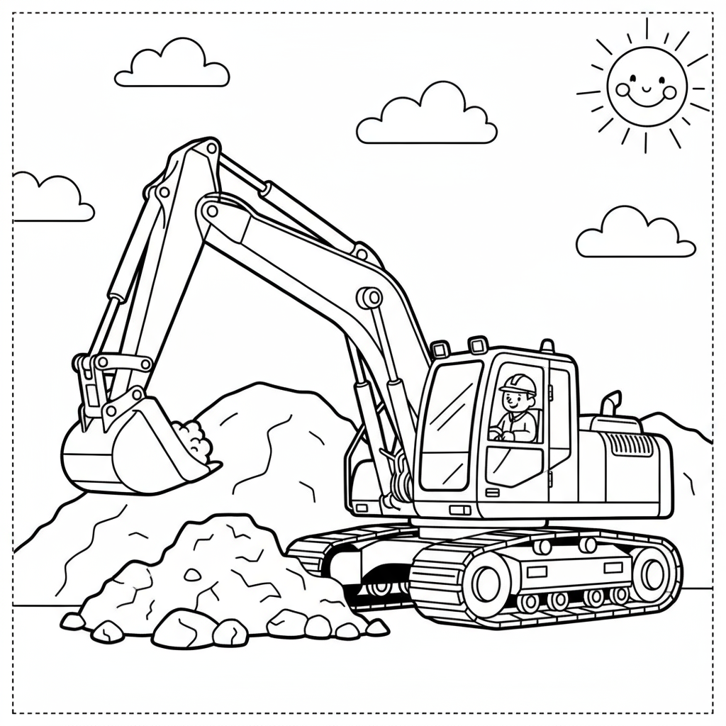 Koparka do kolorowania