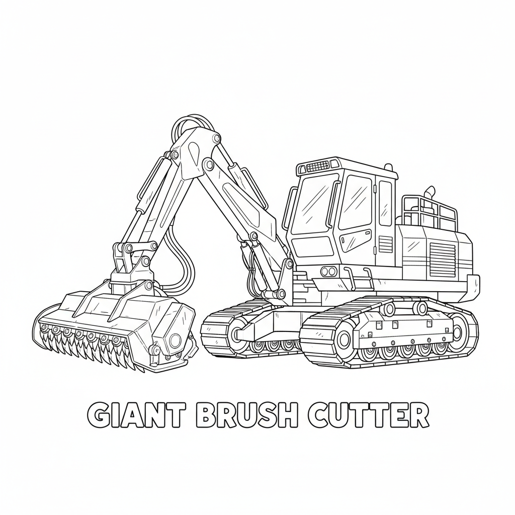 Kosiarka do zarośli do kolorowania