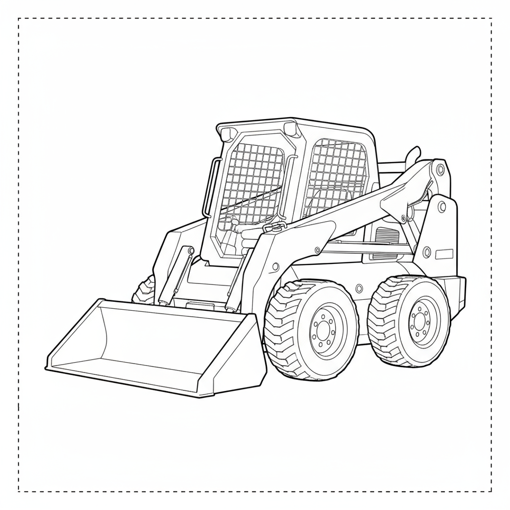 Ładowarka o sterowaniu burtowym do kolorowania