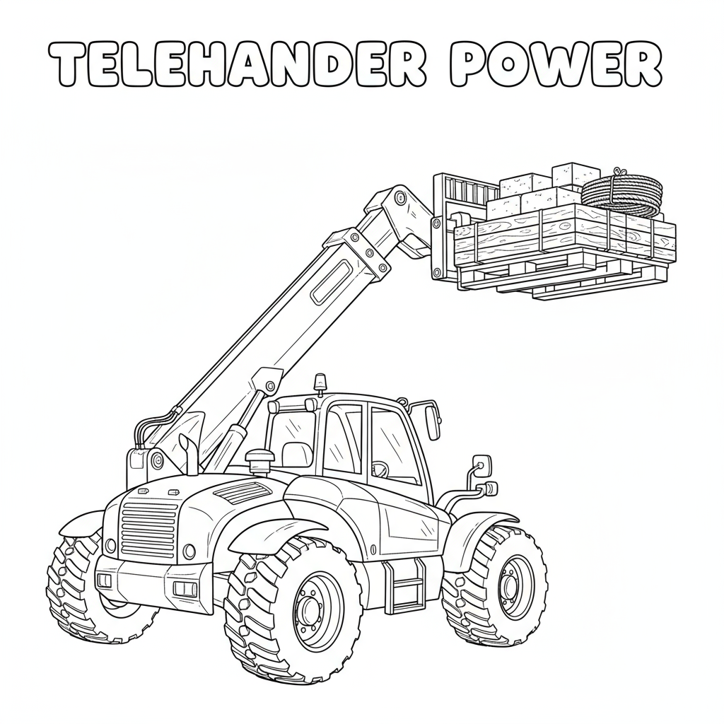 Ładowarka teleskopowa do kolorowania