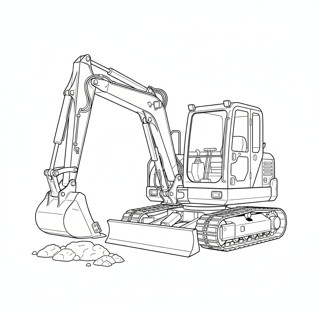 Minikoparka do kolorowania