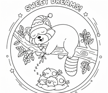 Panda czerwona na drzemce