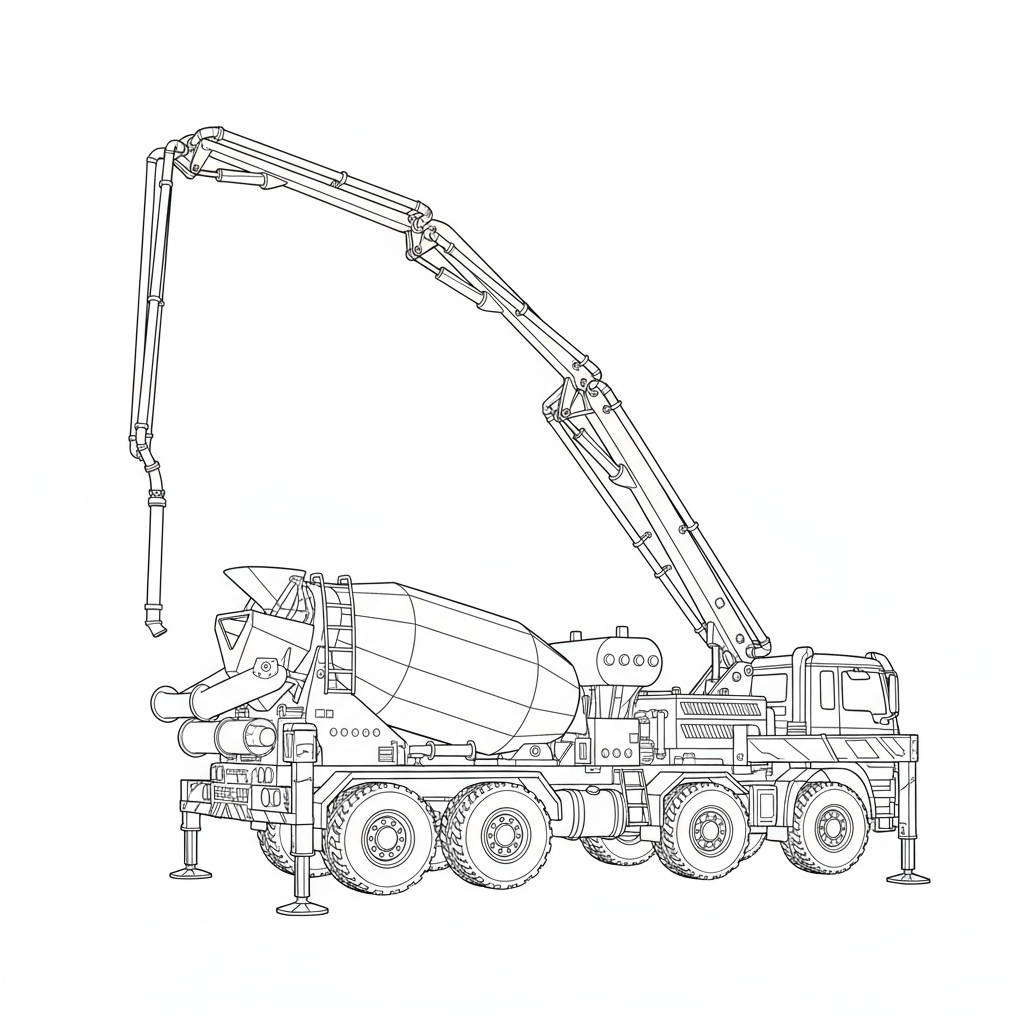 Pompa do betonu do kolorowania