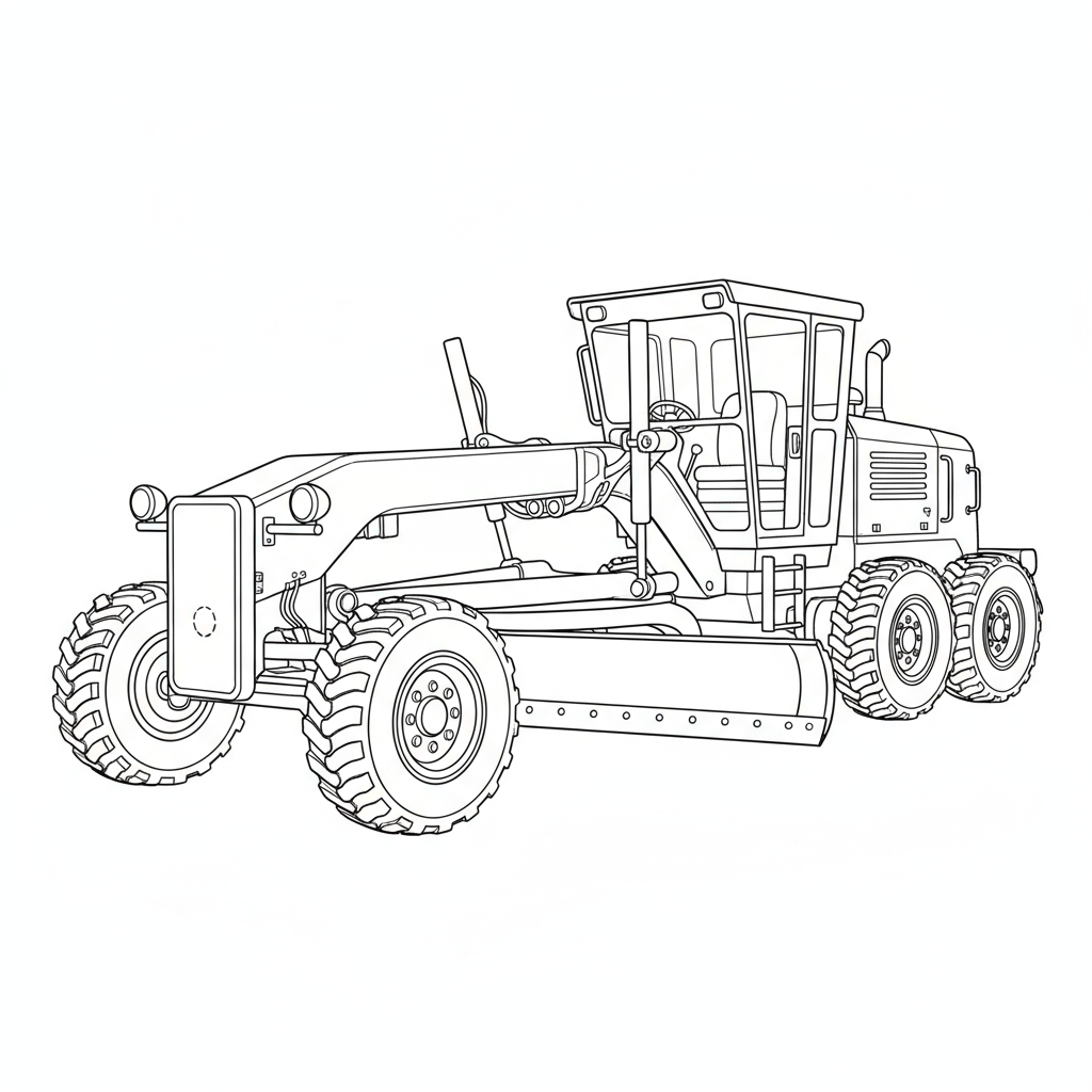 Równiarka drogowa do kolorowania