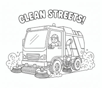 Zamiatarka drogowa czyści ulice