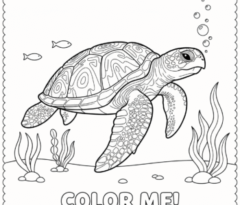 Żółw morski w głębinach oceanu