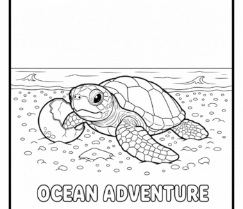 Narodziny żółwia morskiego na plaży