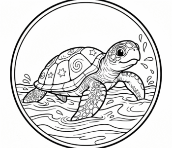 Żółw morski łapie oddech