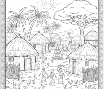 Afrykańska wioska tradycyjna