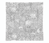 Afrykańskie wzory na tkaninie do kolorowania