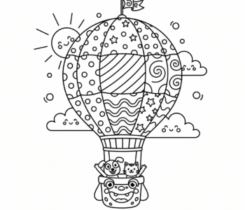 Balon w letnim niebie