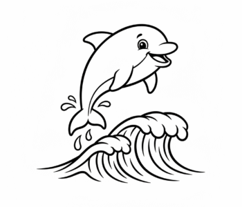 Delfin tańczy w falach