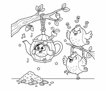 Domek dla ptaków na wiosnę