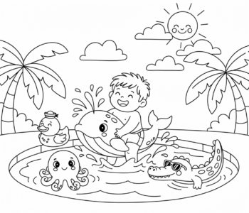 Letnie pluskanie w basenie