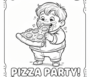 Dziecko zajada pyszną pizzę