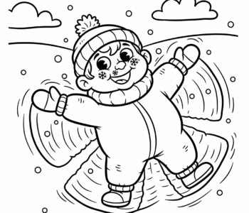 Aniołek na śniegu: zimowa zabawa