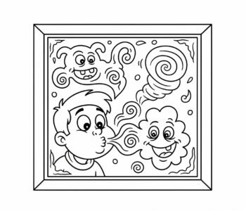 Zabawy z szronem na szybie