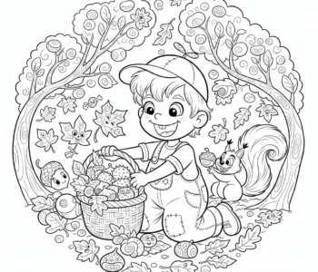 Jesienne zbiory w lesie