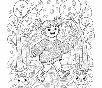 Dziewczynka w jesiennym parku