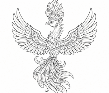 Feniks w koronie z ognia