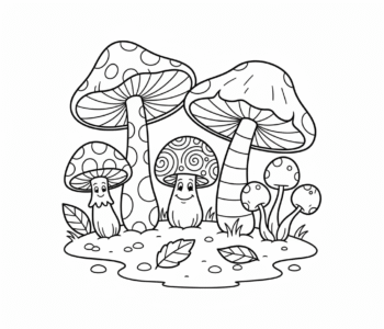 Jesienne grzybobranie w lesie