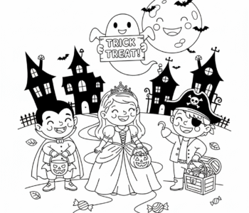 Dzieci zbierają cukierki