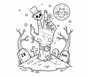 Ręka zombie z grobu