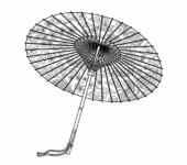 Japoński parasol do kolorowania