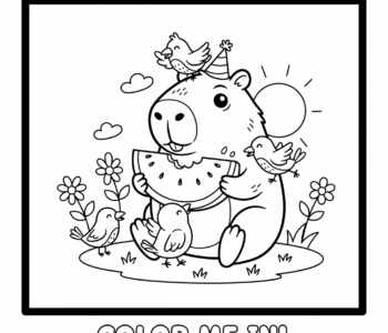 Kapibara dzieli się smakołykiem