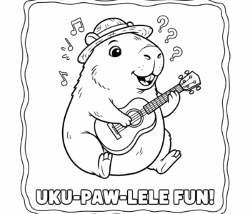 Muzykalna kapibara z ukulele