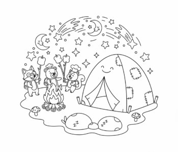 Letni kemping pod gwiazdami