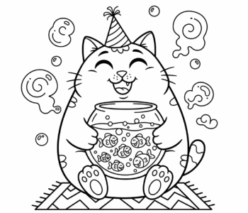 Wesoły kotek z uśmiechem