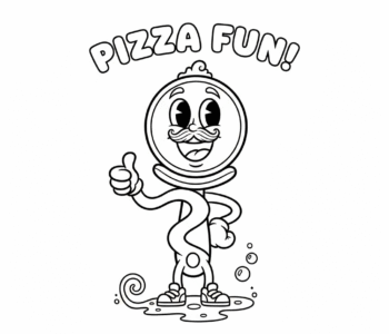 Uśmiechnięta krajalnica do pizzy