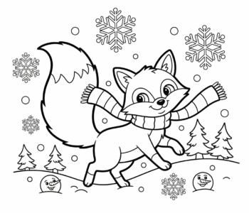 Lis w zimowej scenerii