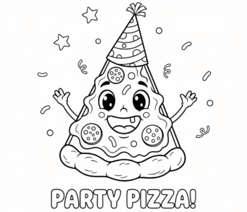 Wesoły kawałek pizzy w czapce