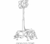 Przenośna wieża oświetleniowa do kolorowania