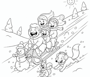 Rodzinne zjeżdżanie na sankach