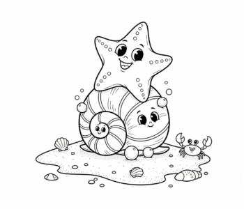 Skarby plaży: rozgwiazda i muszla