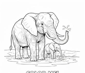 Słoń afrykański przy wodopoju