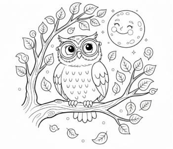 Mądra sowa i jesienna pełnia