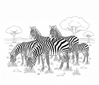 Zebry na afrykańskiej sawannie