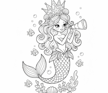 Syrena w koronie z muszelek