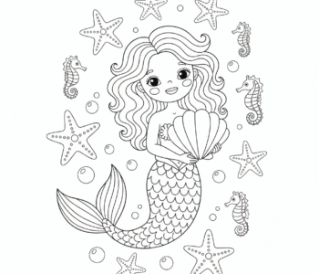 Syrena wśród morskich stworzeń
