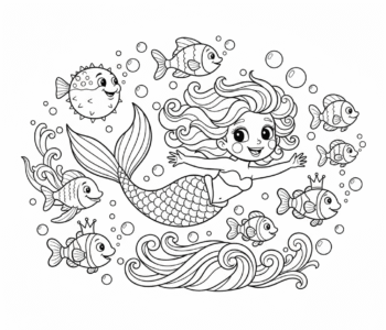 Syrena wśród podwodnych przyjaciół