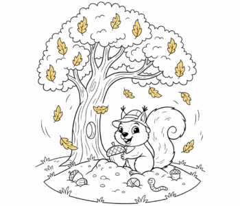 Wiewiórka i jesienne zapasy