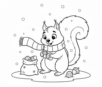 Wiewiórka i zimowe zapasy