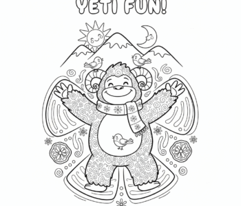 Yeti tworzy aniołka ze śniegu