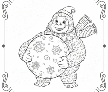 Yeti i ogromna kula śnieżna