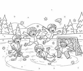 Hokej na zamarzniętym jeziorze