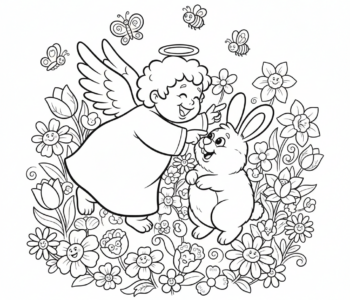 Aniołek i króliczek